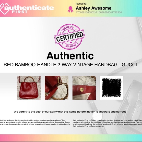 Vintage 90s Gucci Bamboo Handle Leather 2-Way Bag + COA - Picture 2 of 15